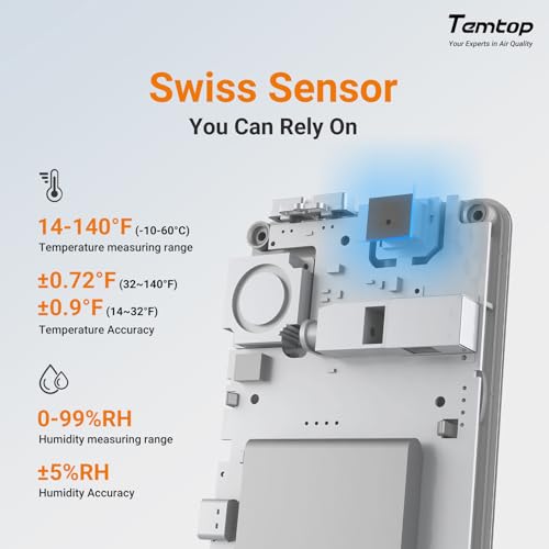 Image of Temtop T1 Bluetooth Indoor Thermometer Hygrometer for Room Temperature