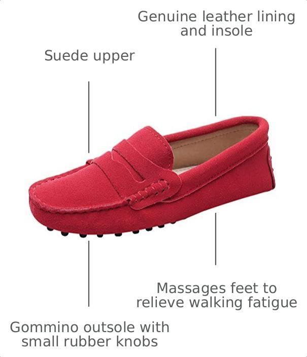 Image of ANUFER Women's Classic Suede Penny Loafers Comfort Handmade Slipper Moccasins
