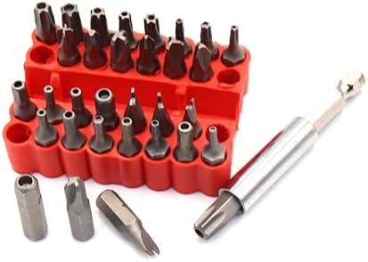 Castuvy 33 pcs Screwdriver Bit Set, Security Bit Tamper Proof Set of 1/4" Shank, Torx Screwdriver Bit, Star Screwdriver Bit with Holder image 5