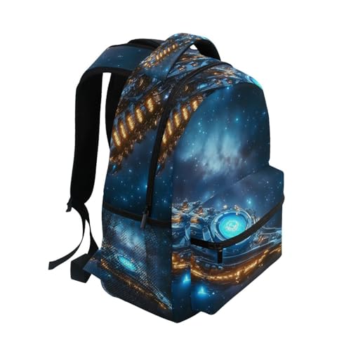 Robot Fantasy Backpack Daypack Shoulder Bag Book Bag Lightweight Back Pack 12 ×16.9 Inch2