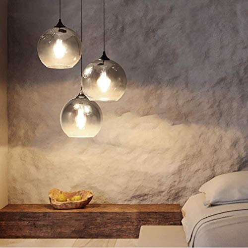 Lámpara de techo ajustable con cristal de burbujas y luz difuminada dorada 3