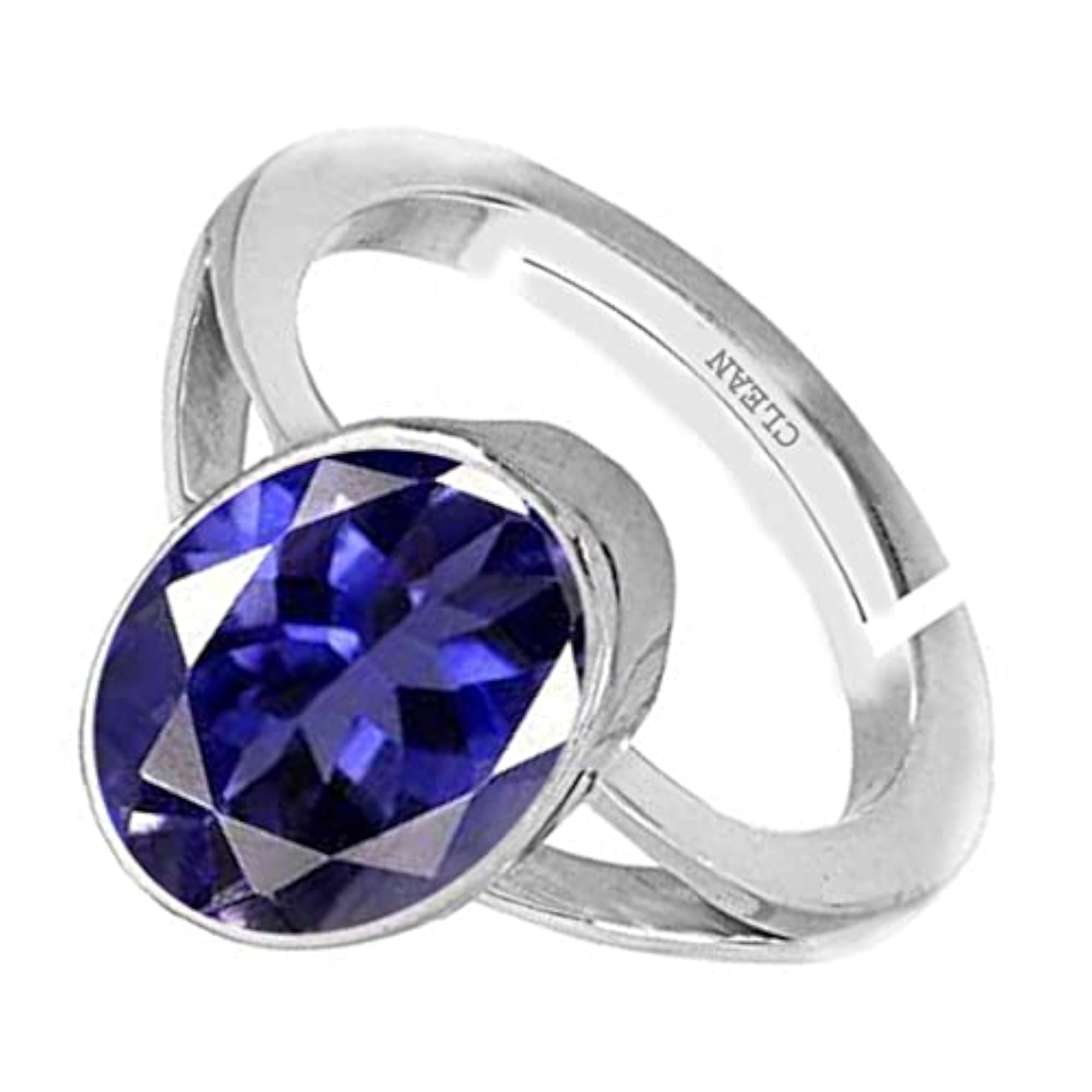 Women's Iolite Adjustable Ring, Certified Natural Gemstone