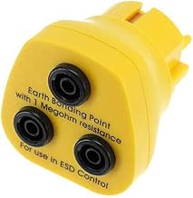 Safeguard EP1240-14 ESD - Toma de tierra (3 x 4 mm), color amarillo