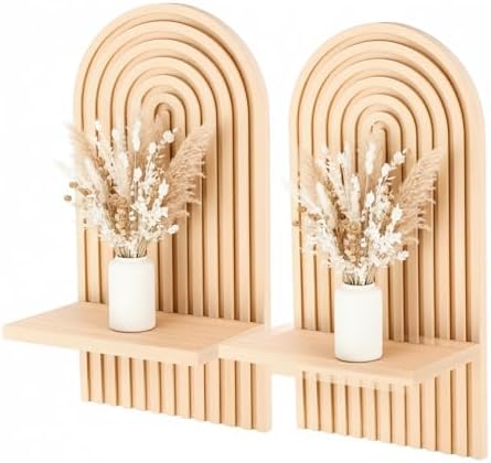 Boho Wall Decor Set of 2 - Natural Modern Minimalist Mid Century ...