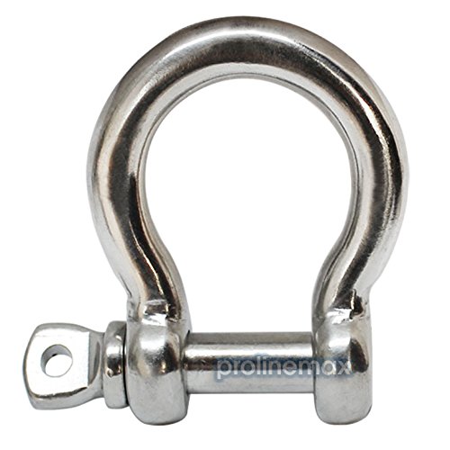 12 PC Commercial Bow Shackle Paracord Stainless Steel 1/4