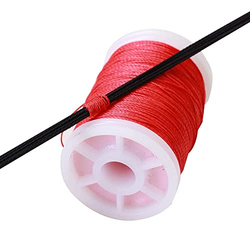 Sopoger Archery Bow String Serving Thread 131 Yard/120 M Durable Nylon Bowstring Serving Thread For Compound Recurve Bow Tying Peep Sight Nock Point (Red) #TOP2