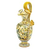  Vase amphore peinte à la main en céramique artistique de Castelli Italie H cm 42 série Aulica
