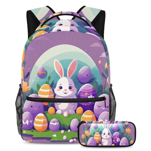 Sac à dos polyvalent motif lapin de Pâques, cadeau de rentrée idéal