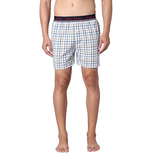 Image of Urban Scottish Men's Boxer | 100% Cotton | Regular Fit, Mid-Rise | Printed, Outer Elastic