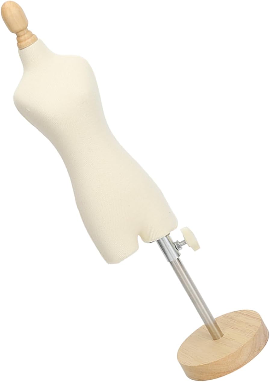 Display Body Model, Multifunctional Dress Form Female with Wooden Base for Teaching (1/4)