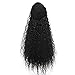 Heat Resistant Synthetic Kinky Straight Ponytail Long Afro Drawstring Hair Bun Extension With Two Plastic Combs Hairpiece (K-1B#)