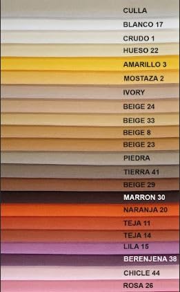 Loneta Lisa Colores. Ancho 2.80 metros. Largo a eleccion de 1 a 1 metro. (Tierra 41)