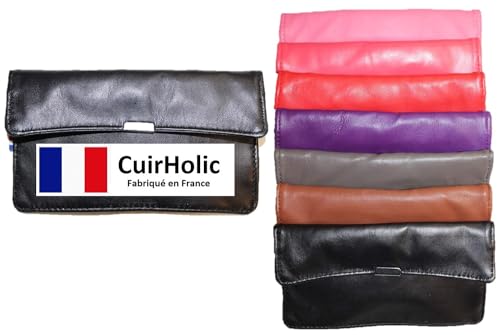 Porte monnaie anglais en cuir d'agneau véritable fabriqué en France de haute qualité