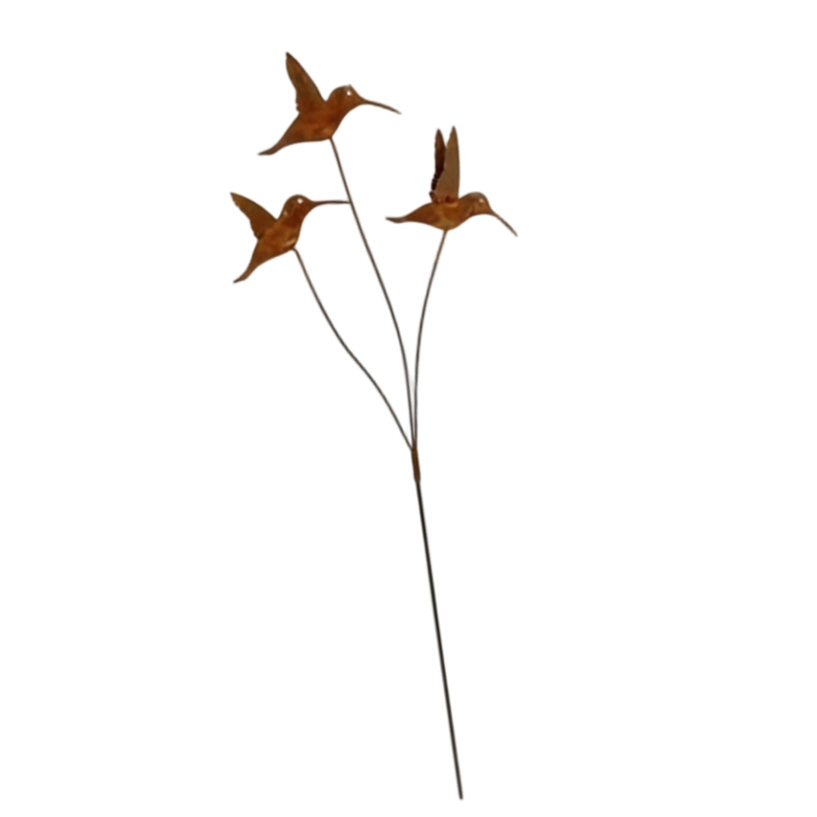 Kalttoy Wrought Iron Hummingbird Sculpture Ground Stakes Handcrafted Stakes for Flower Bed and Landscape Garden Animals