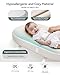 COMOMY Baby Changing Pad with Wipeable & Waterproof PU Cover, Contoured Diaper Changing Pad for Dresser with Non-Slip Safety Belt, Portable and Lightweight, Large Cushioned Foam, Beige