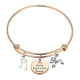 TGBJE Kartoon Inspired Frog Charm Gift You Gotta Dig A Little Deeper Bracelet Inspired Gift (Frog...