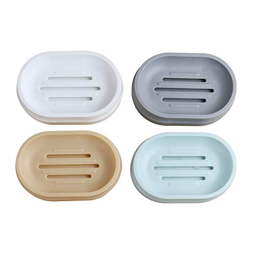 Caja de jabón Jabonera Plástico PS Silicona Tamaño Conveniente 12 * 8.2 * 2.3cm Desmontable Fácil de Limpiar