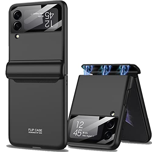 CFPLZFY���C�q���W �I�[���C���N���[�V�u �P�[�X�ɓK������ Samsung Z Flip4 5G�p ���^�X�N���[���v���e�N�^�[�t�� �����^ �����h�~ �V���v�� �ϋv�� ZFlip4 �J�o�[Galaxy Z Flip 4 ���͂ȃq���W�t�B�b�g�P�[�X