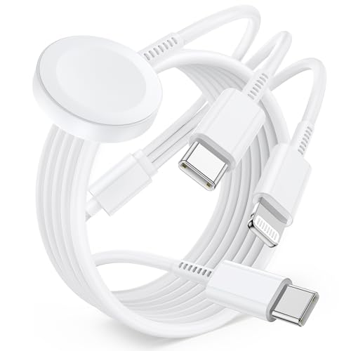Image of for Apple Watch Charger Fast Charging,3 in 1 Multi Charger Cable USB C Cable,iWatch Charger Cord 3.3FT for iWatch Ultra3 /2 /SE 3 /2 Series 11 /10 /9 /8 /7 /6 /5 /4,for iPhone17 15 16 Pro Max /14 /13 /12 /11