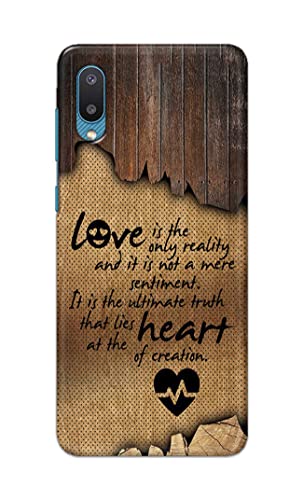 Image of PRINTFIDAA Love is The Only Reality and It is Not Mere Sentiment Printed Designer Hard Case for Samsung Galaxy M02, Samsung A02 Back Cover -(e) RPM1010