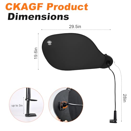 image for CKAGF Large Adjustable Office Cubicle and Desk Shade – Flexible Desk