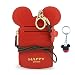 YIEASDA Women's Travel Neck Pouch, Cute PU Leather Coin Wallet Zippers Hanging Rope Purse Girls Passports Documents Card Bag (Red)