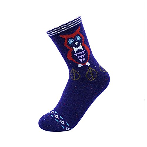 Image of JOYCA & CO. 3-5 Pairs Womens Multicolor Fashion Warm Wool Cotton Thick Winter Crew Socks