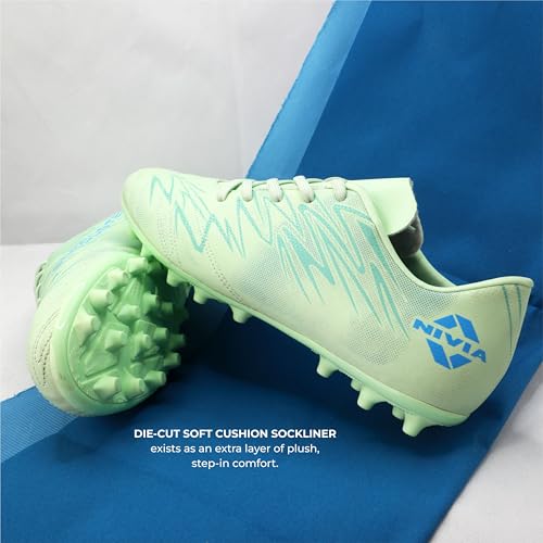 Image of Nivia Encounter Mg 11 Football Stud for Men, Synthetic Leather Upper, Lightweight Insole,High-Shear Strength TPU Outsole, Ideal for Hard & Grassy Surfaces