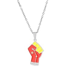 Fashion Hip Hop Necklace - Retro Ethnic Style Ethiopia Map Flag Pendant Necklace Pendant Tigray Country Ethiopian Pendant Necklace Patriotic Charm Jewelry For Men And Women