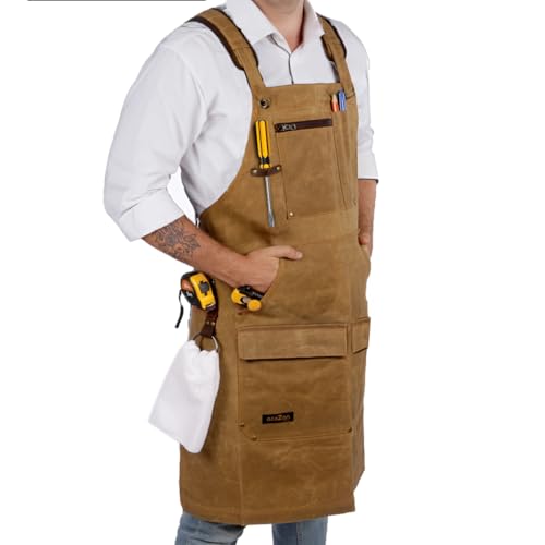 ecoZen Lifestyle Woodworking Shop Apron for Men - Carpenter Apron for Work Shop, Perfect...