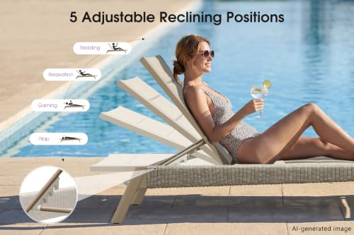 Image of PURPLE LEAF Outdoor Lounge Chair 3D Textilene Rust-Free Frame Nurture Shale