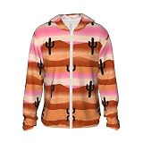 Southwest Desert - Sudadera con capucha y protección solar ligera y transpirable para hombres y mujeres, chaqueta UV para senderismo, correr, viajes, Negro, Altoa única