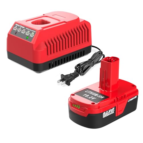 AYTXTG 4000mAh C3 19.2V Lithium Battery Replace for Craftsman 19.2 Volt Battery 130279005 130211004 315.115410 + C3 Li-ion Charger for Craftsman 19.2v Lithium Batteries