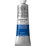 Disponible en 48 couleurs Winsor & Newton Griffin Peinture à l\'huile alkyde à séchage rapide, tube de 37 ml, outremer français