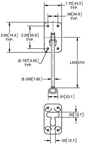 Plastic Door Holder with 7-1/2 Inch Arm (SP-628G) - Single