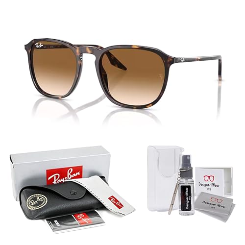 Ray-Ban RB2203F Square Asian Fit Low Bridge Sunglasses for Men for Women +BUNDLE with ACCESSORY EYEWEAR KIT2