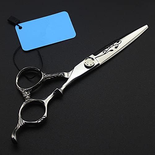 Professional 6-Inch Japan Hollow Flower Hair Cutting Scissors - Barber Shears for Hairdressing and Makeup