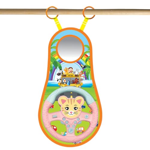 Genérico Juguete para Asiento de Coche, 22 x 43 cm, Juego Giratorio de 360 Grados, Juguete, Juguetes de Volante de simulación de educación con música, Regalo Educativo temprano para