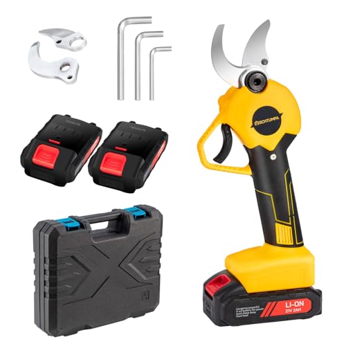 SCHTUMPA 21V Electric Pruning Shears, 40mm(1.6 Inch) Cutting Diameter Electric Pruners for Gardening...