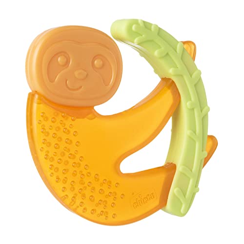CHICCO - Masseur de dentition réfrigérant, 4 mois +, vert/orange, couleurs assorties