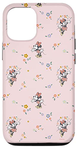 Coque iPhone 12 Minnie Mouse Disney Flower pour protection quotidienne
