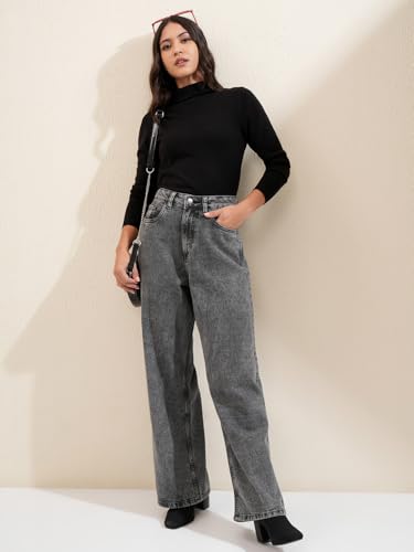 Image of Tokyo Talkies Women Cotton Baggy Jeans | Machine wash