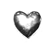15 NEW LARGER HEART PUSH PINS, ANTIQUE SILVER,T-46AS