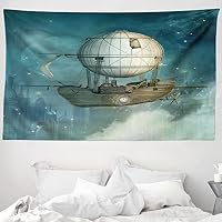 ABAKUHAUS Tramonto Arazzo, Costa del Mare con Una Barca a Remi, Tessuto Parete Appeso Decorazione per Camera da Letto, Soggiorno, dormitorio, 230 x 140 cm, Rosa e Viola