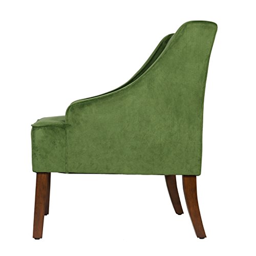 Homepop Velvet Swoop Arm Living-Room-Chairs, Dark Green #TOP2