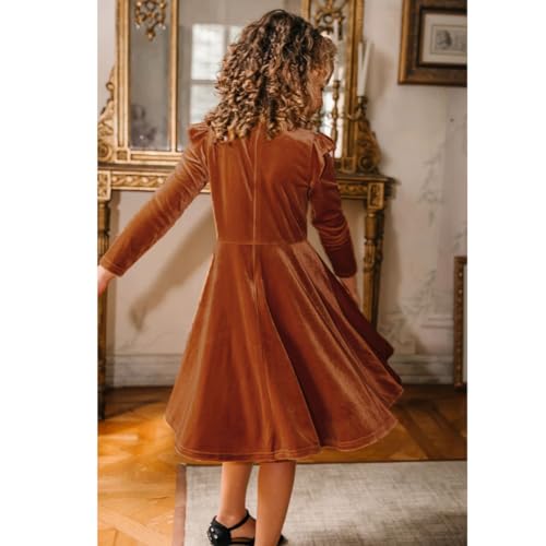 Girls Fall Dress Christmas Dresses Party Birthday Gifts Long Sleeve Casual Spring Flowy Velvet Winter Outfits2