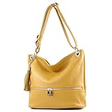 der einseitig abnehmbare Gurt dient als Schulter- bzw. Tragegurt sowie auf doppeltes Maß verlängert als Umhängegurt | das geräumige Hauptfach mit Reißverschluss ist ist durch ein Mittelfach mit Reißverschluss geteilt | ausgestattet mit einem seitlichen Reißverschlussfach sowie zwei seitlichen Steckfächern | ein Außenfach mit Reißverschluss auf der Rückseite