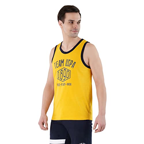 U.S. POLO ASSN. Men Crew Neck Brand Print IYAE Fashion Vest - Pack of 1
