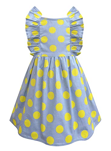 Image of A.T.U.N. (ALL THINGS UBER NICE) Girls Cotton Skater Knee Length Casual Dress | Sleeveless Printed Dress