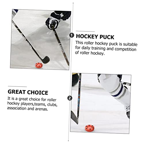 Yardwe 3 Peças Bola De Hóquei De Rua Puck Equipamento De Hóquei No Gelo Bola De Hóquei Para Praticar